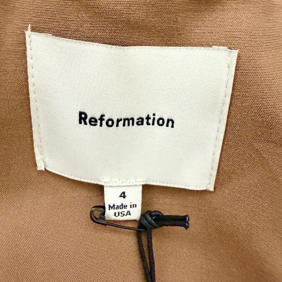 NWT Reformation Sammy Knit Jacket in Mocha Tan  (Nutty) Size 4 - Picture 10 of 12